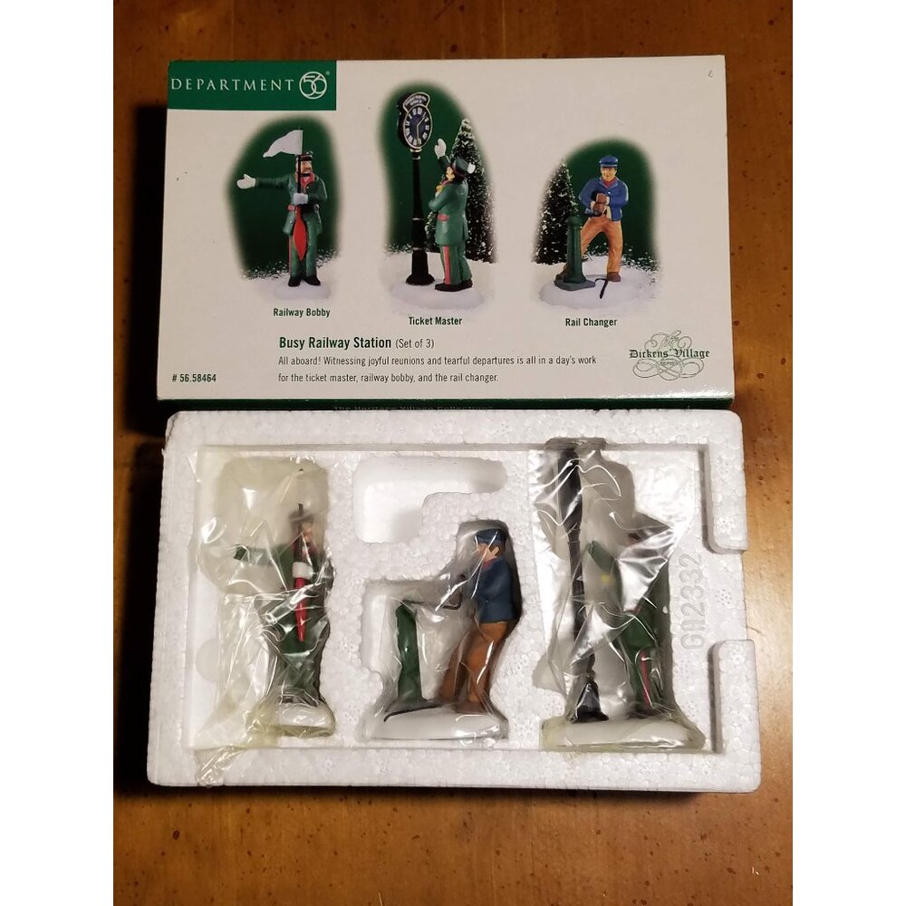 "Busy Railway Station" Set of 3 #58464 Dicken's Village Series -Retired-